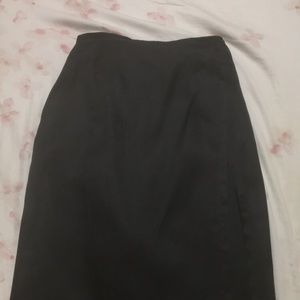 Black skirt with black sheer organza overlay